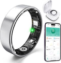 Smart Ring with Sleep Monitoring, Step Counting, Heart Rate, Blood Oxygen for iOS and Android, No Subscription Fee, IP68 Waterproof Health Tracker (Silver, 11)