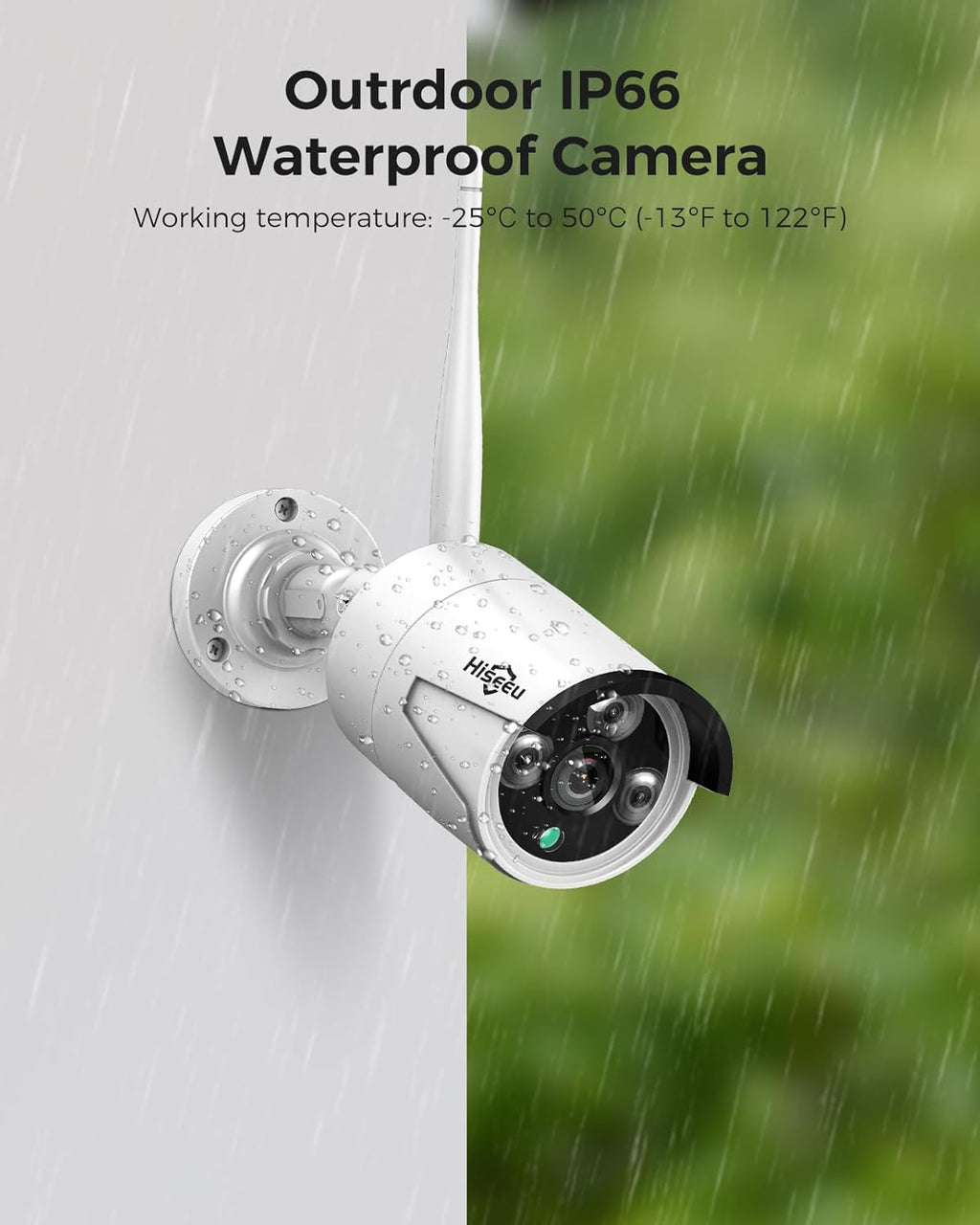 16CH Expandable Hiseeu Home Security System, 24/7 Recording 5MP Wired Plug-in Powered Outdoor Bullet Cameras, 2.4G/5G WiFi Pro, 4K NVR with 12" LCD Monitor, 3TB HDD, Night Vision, IP65