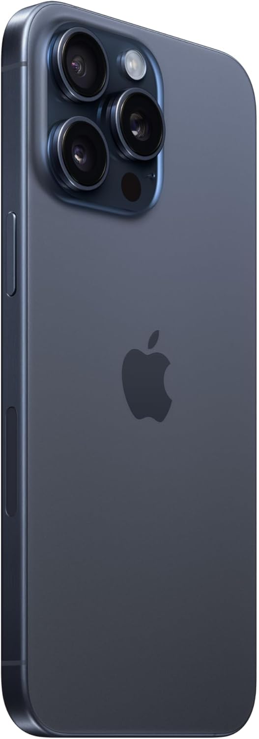 Apple iPhone 15 Pro Max, 1TB, Blue Titanium - Unlocked (Renewed)
