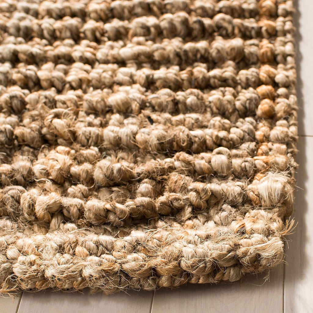 SAFAVIEH Area Rug 9x12 - Natural Fiber Collection - Large - Natural Brown, Handmade Jute, Farmhouse Style, Chunky Textured Thick Pile (NF447A)