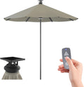 Above Height 2 Series Motorized Patio Umbrella – Remote, Solar & USB-C Charging, Center LED, Wind Sensor Auto-Close, Rust-Resistant Aluminum, UV Block for Backyard, Pool, Garden, or Beach