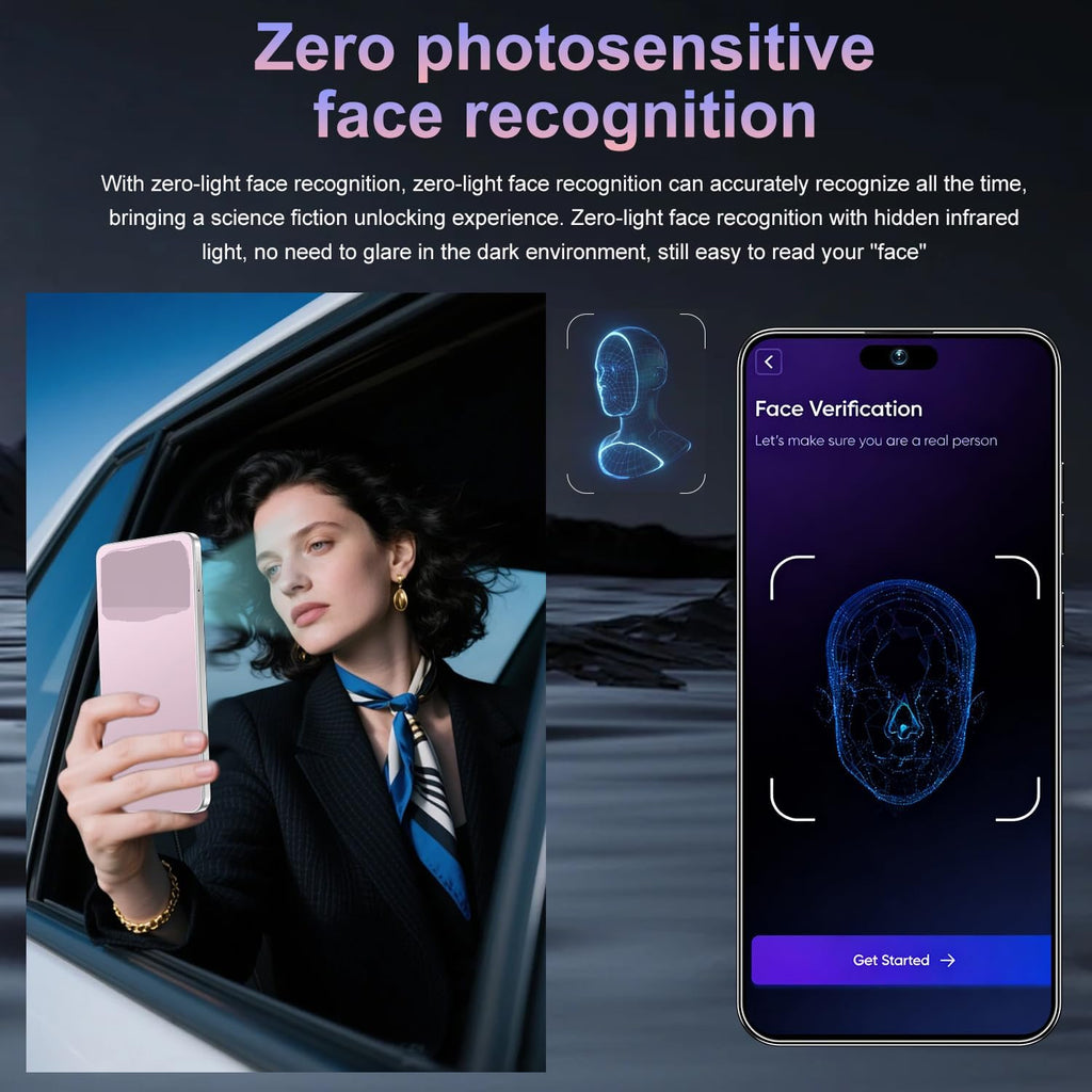 17PM Smartphone: Snapdragon 8 Gen 3, 12GB RAM + 512GB Storage, 7000mAh Battery, 6.99-inch Display, 68MP+108MP Camera, Android 15, 5G, Dual SIM - Superior OS Outperforms Competitors (Pink)