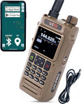 BTECH UV-PRO (TAN) IP67 Dual Band VHF/UHF Two-Way Radio - APRS, Bluetooth, GPS, Text Messaging, Aviation Band Scanner, NOAA Weather Alerts, USB-C Rechargeable Battery
