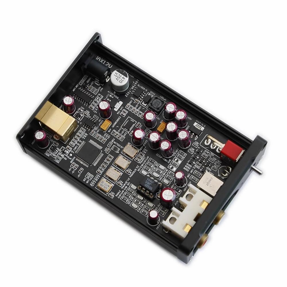 YJ DAC6 XMOS208+ES9038 Digital turntable decoder HIFI Audio Decoder DAC Ear Amplifier USB Support DSD