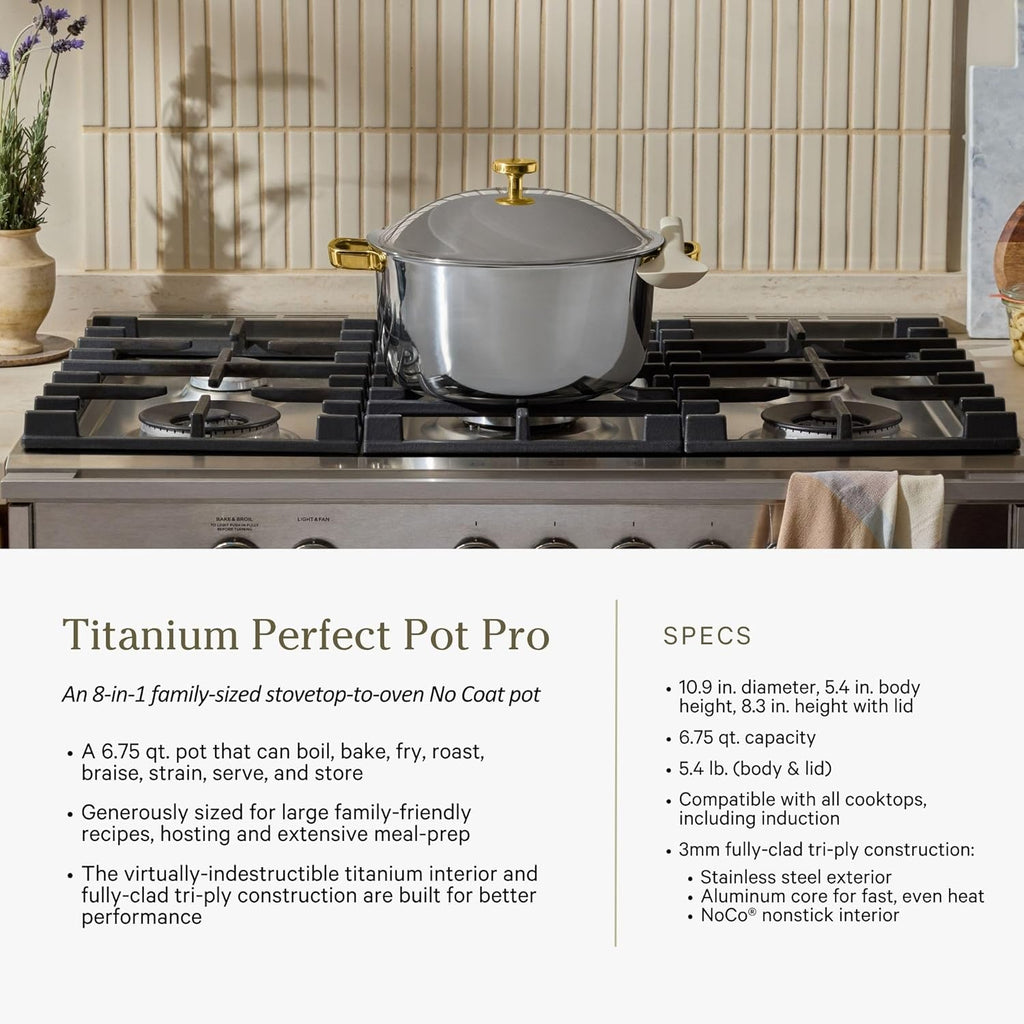 Our Place Titanium Pro Cookware & Bakeware Set | 15-Piece Non-toxic Nonstick Kitchenware with Titanium Always Pan Pro, Perfect Pot Pro, Minis & Ceramic Bakeware with Stovetop Griddle | Blue Salt
