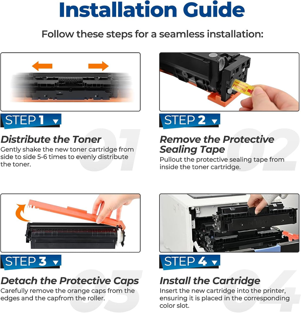 410X Toner Cartridges Replacement Pro MFP M377 M452 M477 for HP 410X 410A Toner Works for Pro MFP Pro MFP M452nw M452dn M452dw M377dw M477fnw Pro MFP M477fdw M477fdn Printer(1BK+1C+1M+1Y)