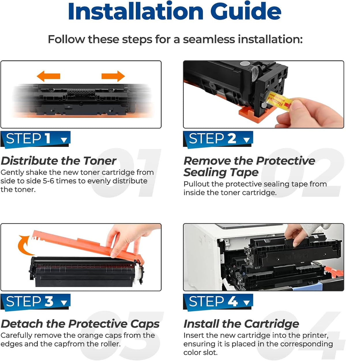 410X Toner Cartridges Replacement Pro MFP M377 M452 M477 for HP 410X 410A Toner Works for Pro MFP Pro MFP M452nw M452dn M452dw M377dw M477fnw Pro MFP M477fdw M477fdn Printer(1BK+1C+1M+1Y)