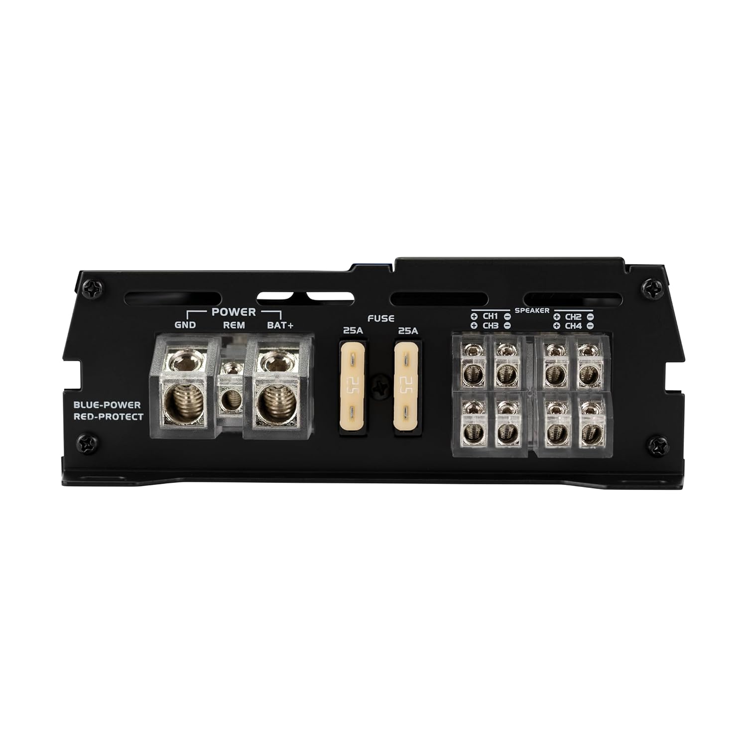 JENSEN JA-Series JA4CH High-Performance Class-D 4-Channel Car Audio Amplifier | Truck, Motorcycle, Golf Cart | 1,000 Watts Peak Power | Efficient Compact Design | CTA-2006-D Certified | Bridegeable