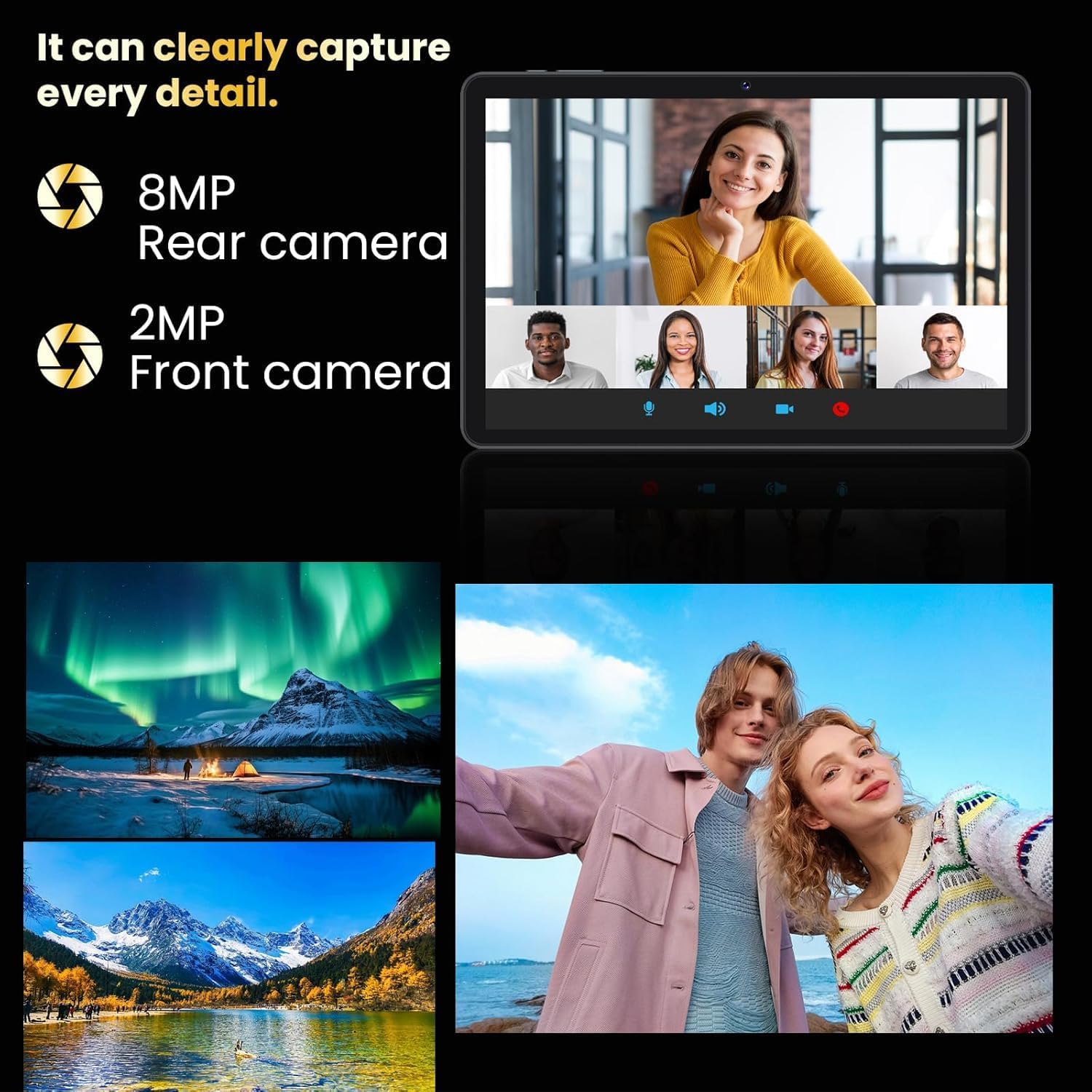 Android 15 Tablet,10 inch Tablets, Octa Core CPU, 12GB+64GB+512GB Expansion, 1280x800 Display Screen, Wi-Fi6, Dual Camera, 6000mAh Battery Tablet PC,Widevine L1 Google Kids Space