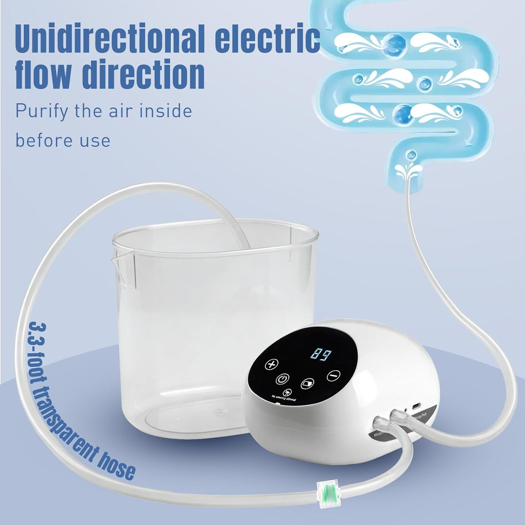 Electric Enema Kit for Colon Cleanse, Adjustable Water Flow with LCD Display, External Water Supply System, Multi-Nozzle Enema Cleanser for Women and Men