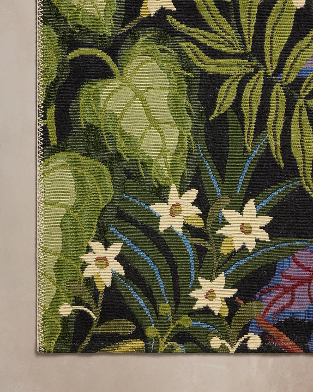 Loloi Botanical Collection BOT-06 Onyx/Multi 6'-7" x 9'-4" Indoor/Outdoor Area Rug