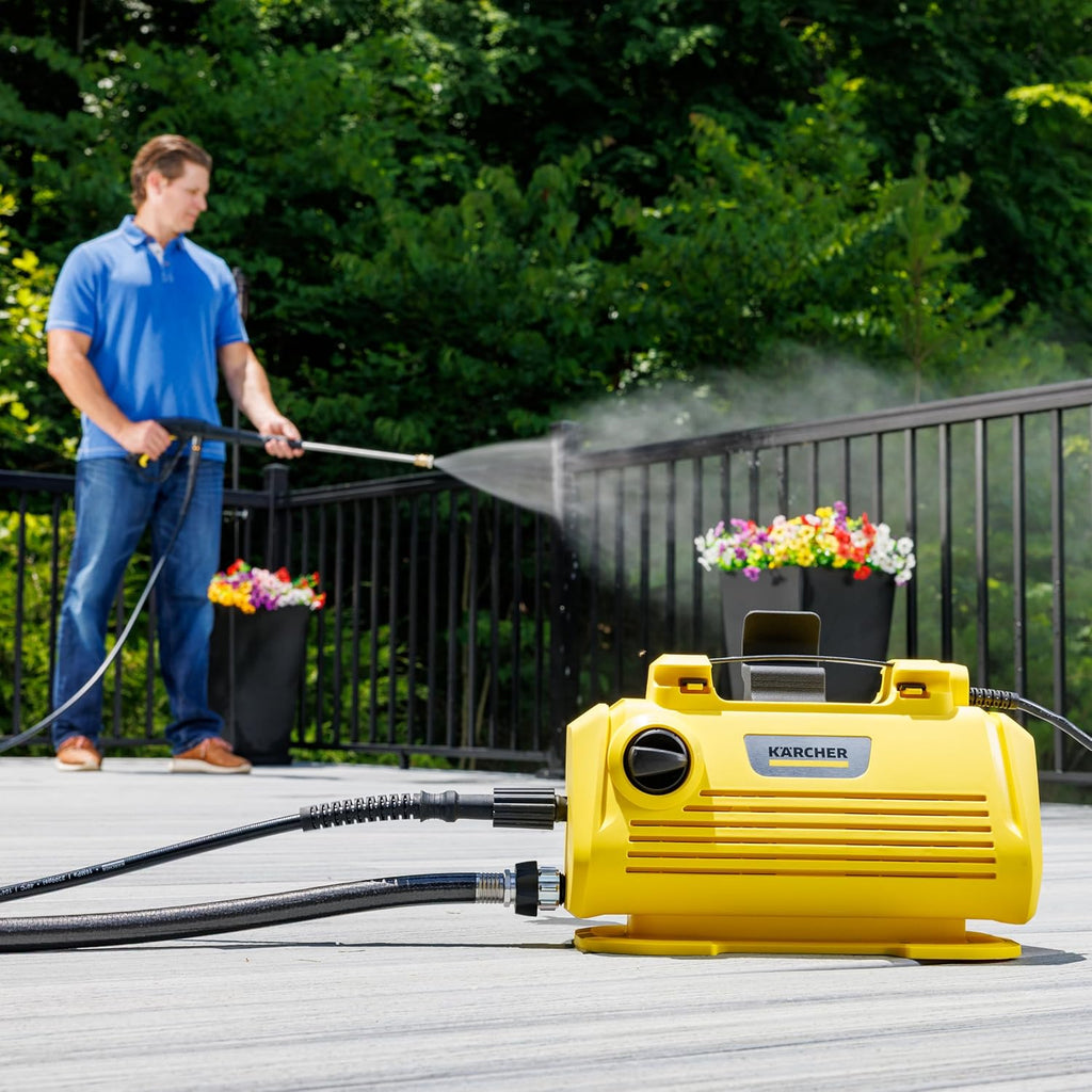 Kärcher K 2 Horizontal 1700 PSI Portable Electric Pressure Washer for Compact Home and Vehicle Cleaning