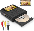 VHS to DVD Recorder, VCR to DVD Recorder-Convert Photos and Videos Between VHS,VCR,Memory Card .DVD and USB. Phone can use a Free app to Burn Videos and Photos, Also has TV Recording Function（Black）