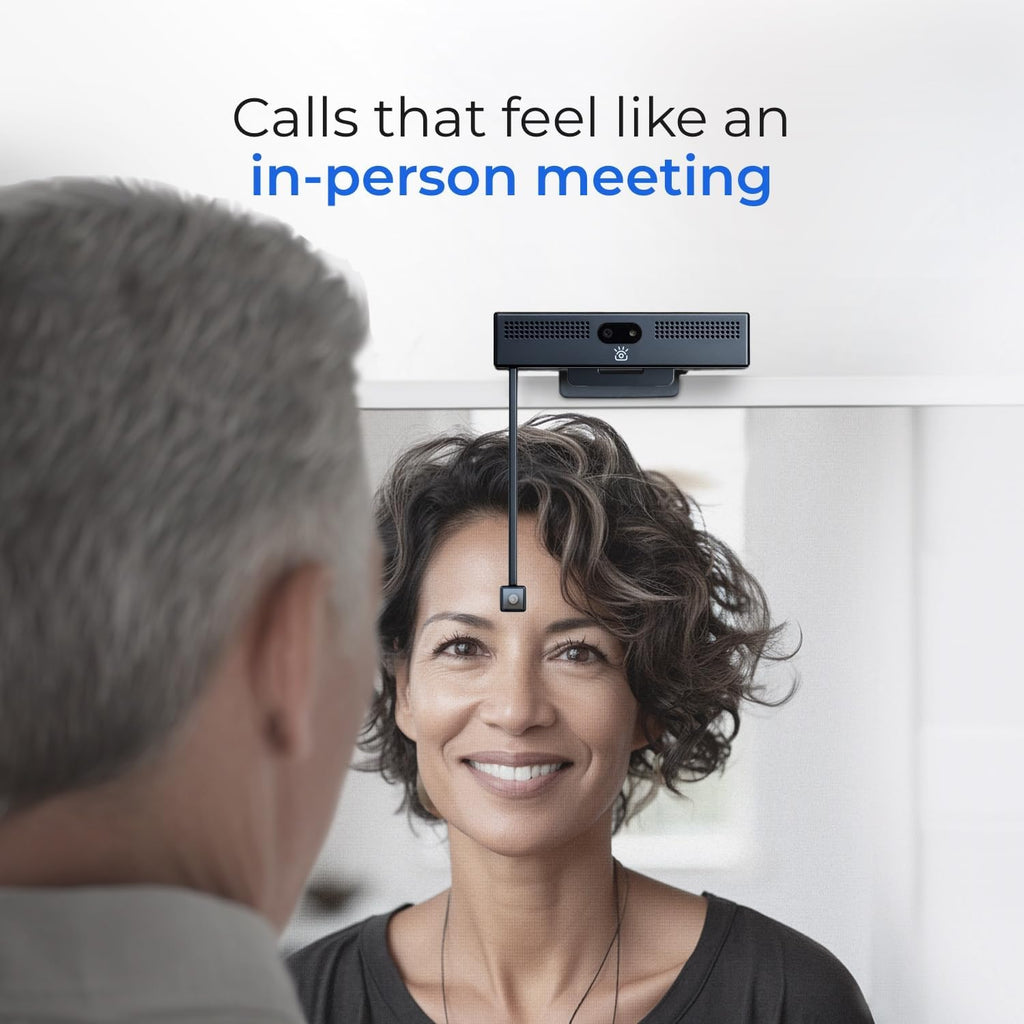 iContact Camera ProHello 4K HD Webcam with Eye Contact, Windows Hello Facial Recognition, Noise Cancelling Mics, USB Plug & Play for Mac, PC & Linux, Works with Zoom, Teams, Meet, Video Calls
