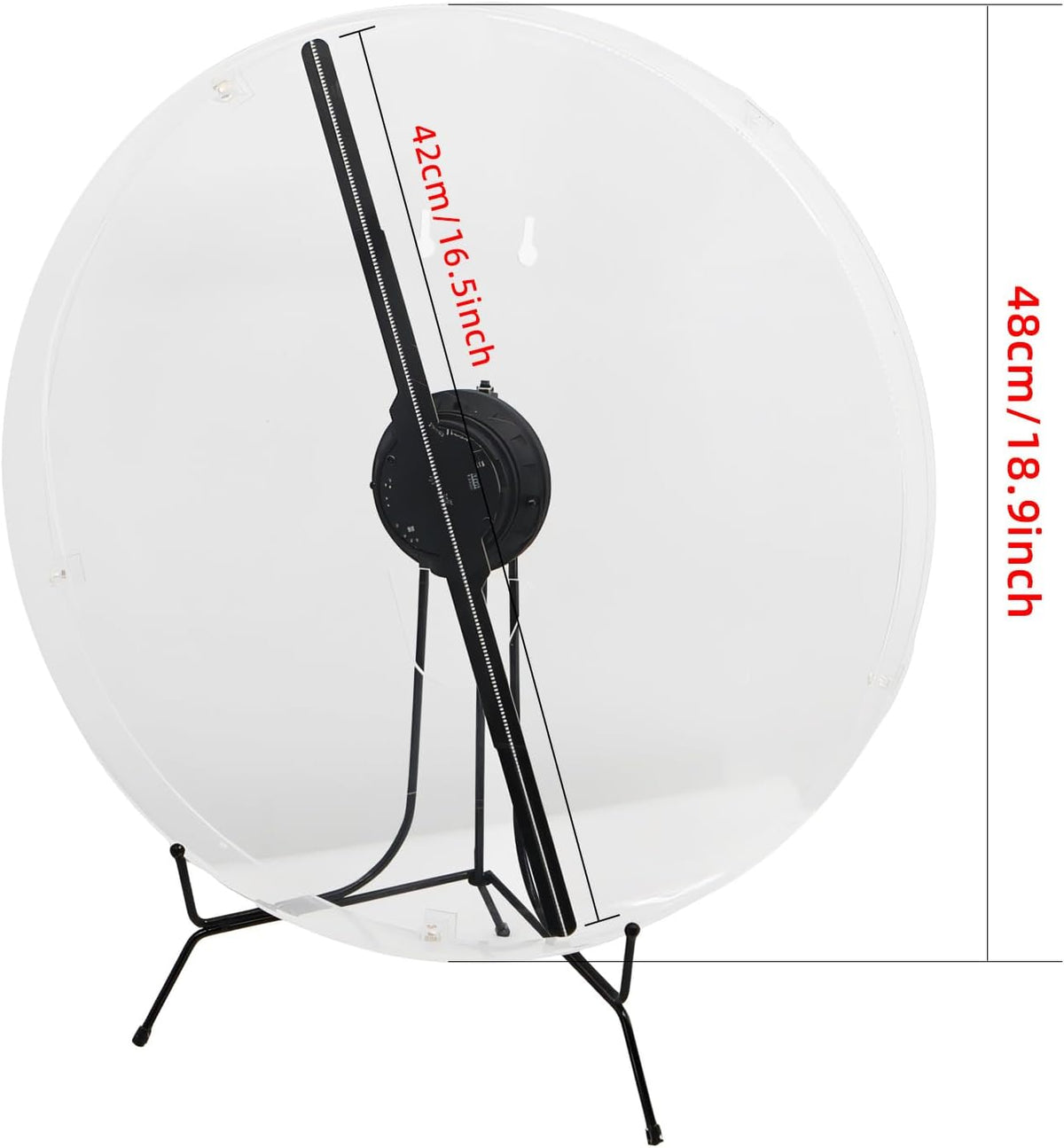 3DHologramFan with Cover, 3DHologram Projector HD LED Advertising Display with Remote and Bluetooth and WiFi,700 Video Library and for Business,Bar,Halloween (45CM 3dHologramFan with Cover)