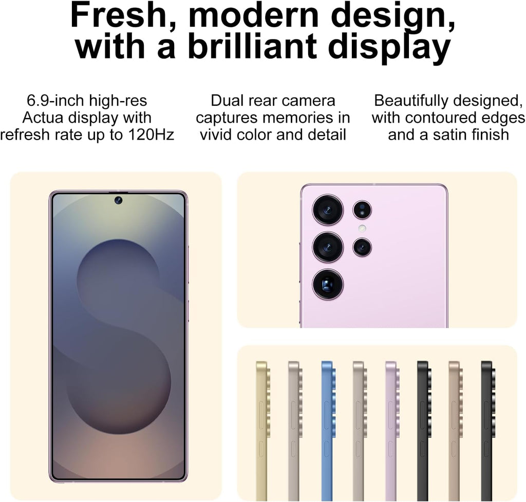 X25 Ultra Unlocked Phone 8+256GB, Built in Pen the Phone, Smartphone Battery 6800mAh 6.9" HD Screen, Android 13.0 with Memory Card Cell Phone, Face ID/5G/Fingerprint Lock/GPS (Soft Pink)