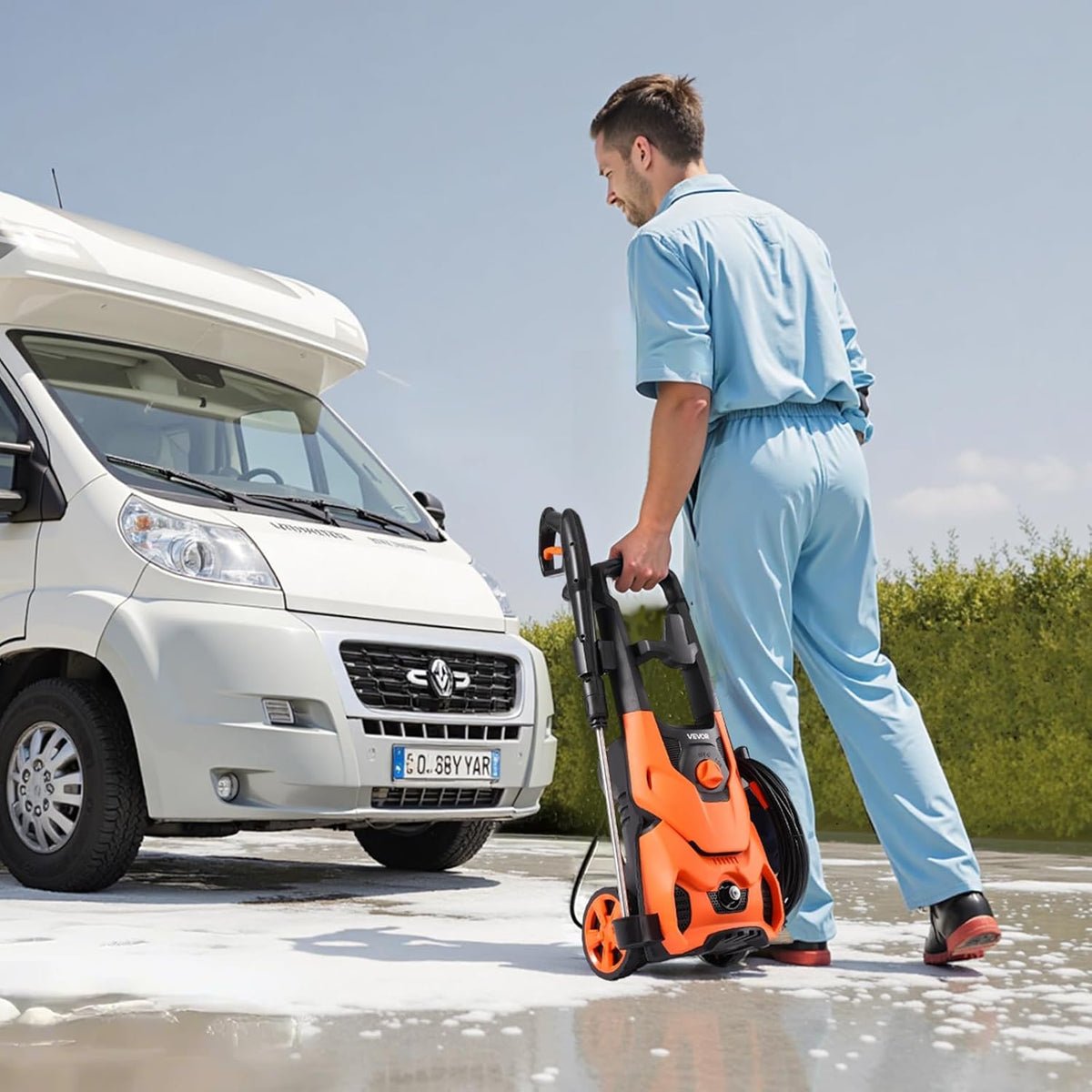 VEVOR Electric Pressure Washer, Max 4200 PSI 2.8 GPM, High-Power Cleaner with Foam Cannon & 4 Nozzles for Driveways, Cars, Fences, Patios, Home Cleaning
