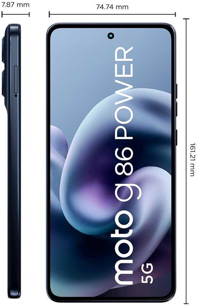 Motorola Moto G86 Power 5G Dual-SIM 256GB ROM + 8GB RAM (GSM Only | No CDMA) Factory Unlocked Smartphone - International Version (Spellbound/Navy)