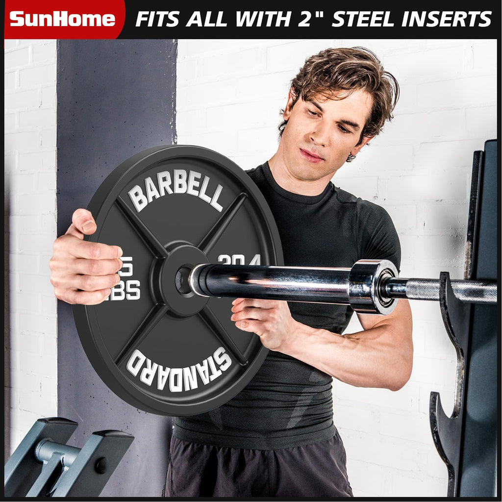 SunHome Smith Machine, Power Cage Squat Rack with Smith Bar, LAT Pull-Down Systems, Cable Crossover Machine and Cable Attachment for Home Gym