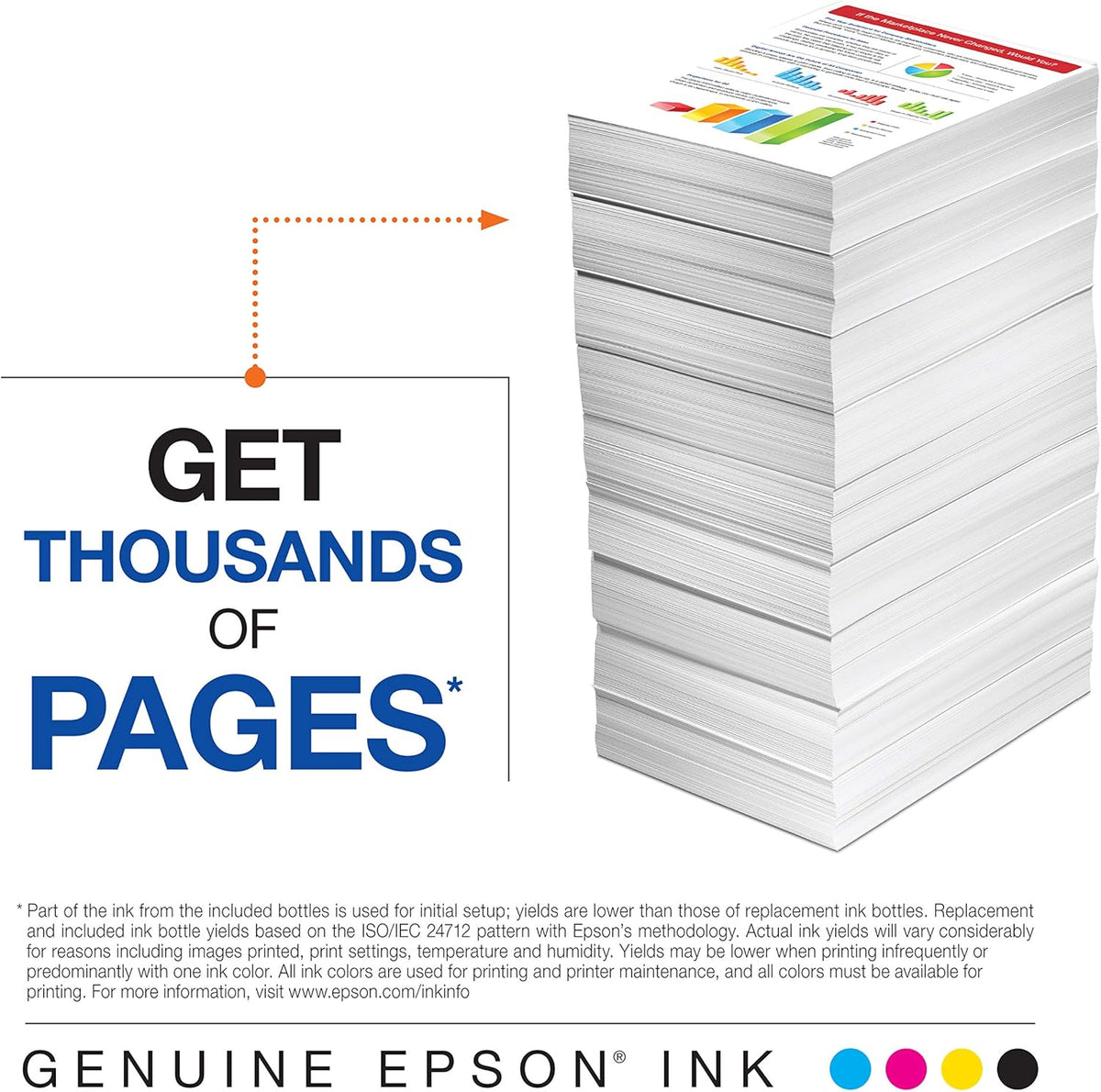 Epson EcoTank ET-2800 Wireless Color All-in-One Cartridge-Free Supertank Printer, Black, Medium & T522 EcoTank Ink Ultra-high Capacity Bottle Black (T522120-S)