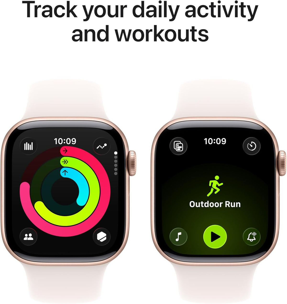 Apple Watch Series 11 GPS 42mm Smartwatch with Rose Gold Aluminum Case with Light Blush Sport Band - S/M. Sleep Score, Fitness Tracker, Health Monitoring, Always-On Display, Water Resistant