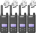 SAMCOM T2 GMRS Radio 2W Long Range Walkie Talkie NOAA Weather Rechargeable Heavy Duty Two Way Radio,Group Call Radios Walkie-talkies with Earpiece, USB-C Charger, Flashlight,4 Packs