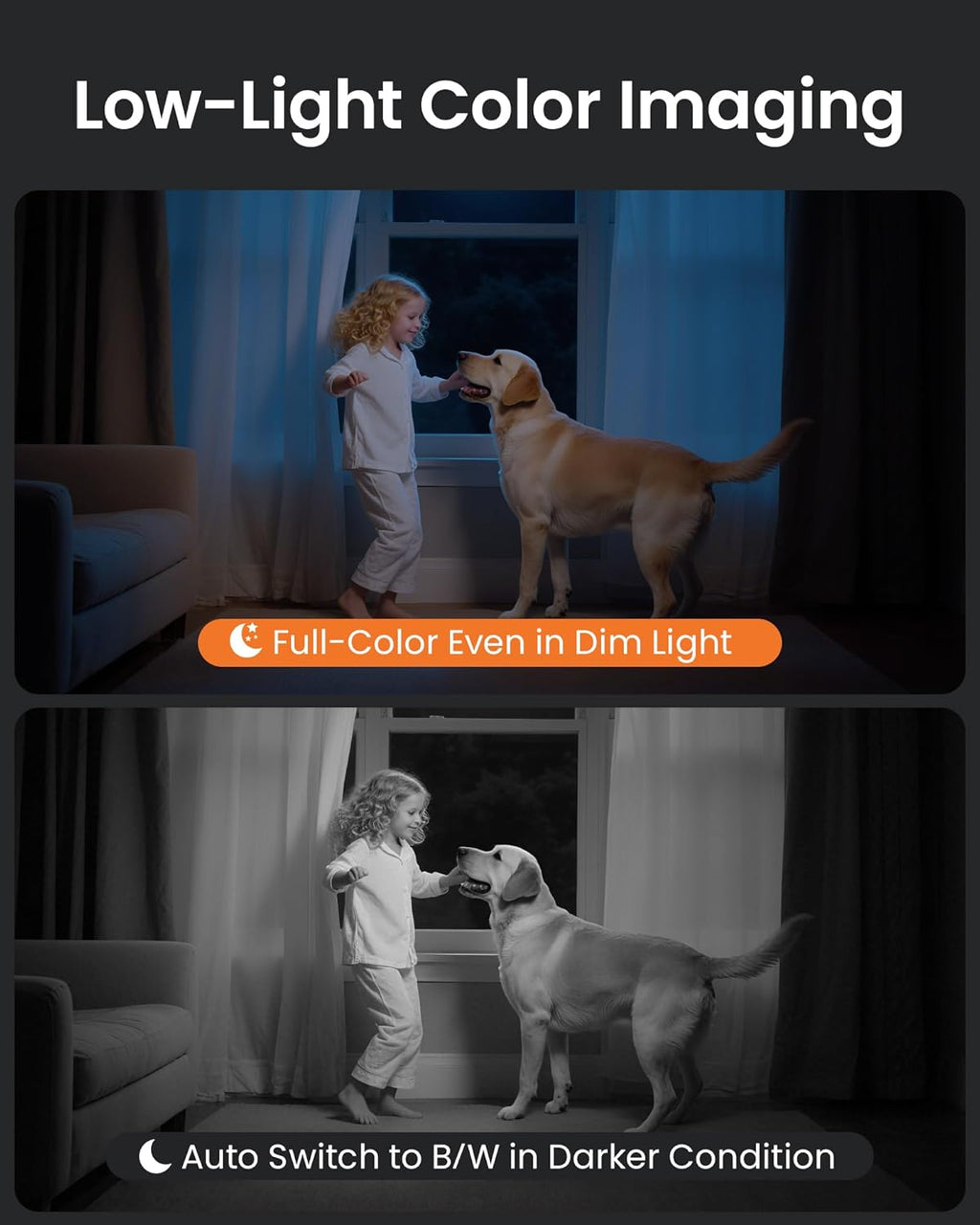 Anlapus A50 4K Pan/Tilt Home Indoor Security Camera, Plug-in WiFi Pet/Baby Monitor with One-Touch Call, AI Human/Pet/Face Tracking, 2.4/5 GHz, Two-Way Talk, Night Vision, 64G Memory Card Storage