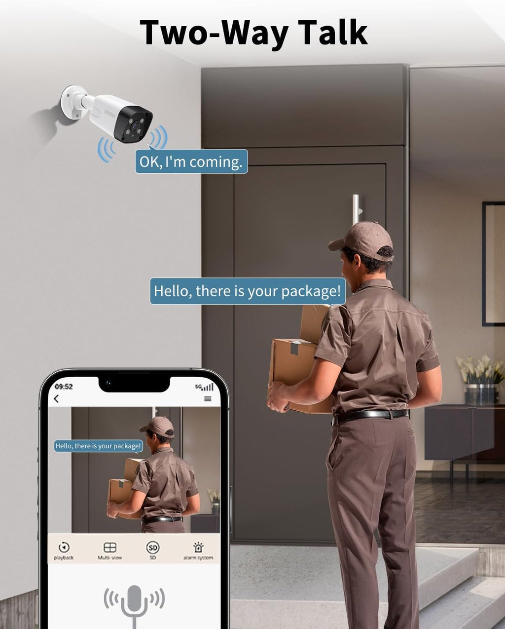 《4K Ultra HD & 100FT IR Night Vision》Wired Outdoor Security Camera System, POE Cameras for Home Security, NVR Video Surveillance Systems with Motion Detection