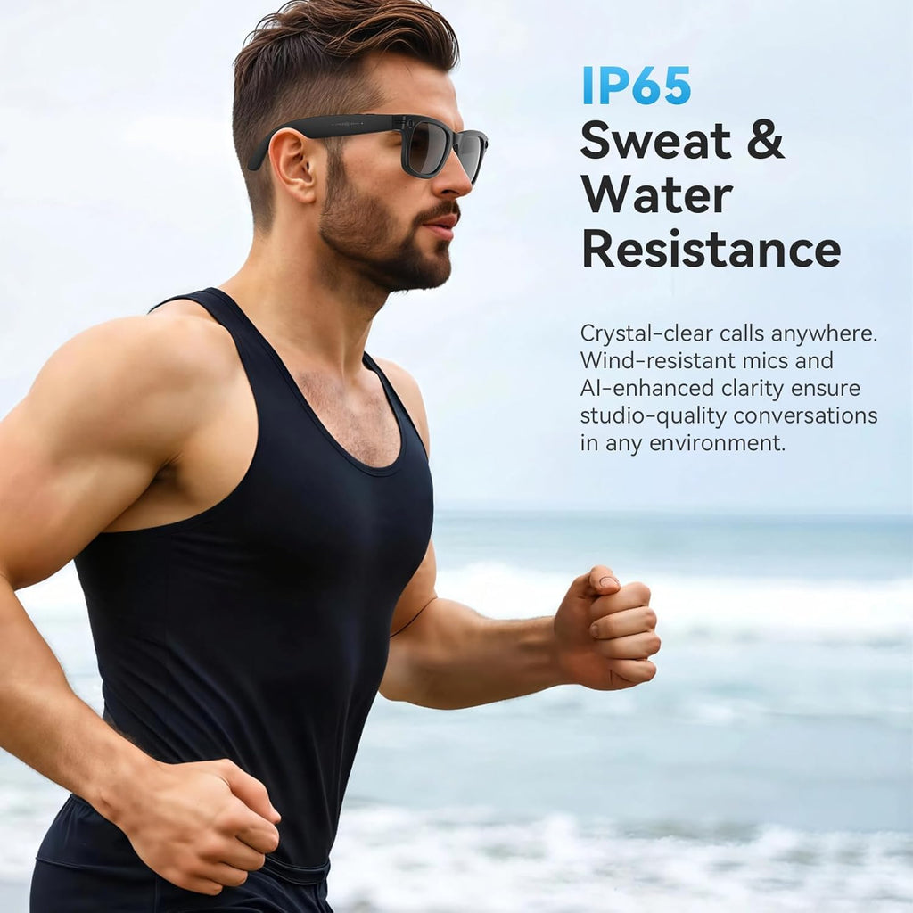 2026 AI Smart Glasses for Men Women,8MP 4K Camera Glasses,Supports AI Voice Control/Photo/Video/Audio Recording,Bluetooth Glasses with 133 Translations,Blue Light Blocking Lenses+Extra Sunglasses