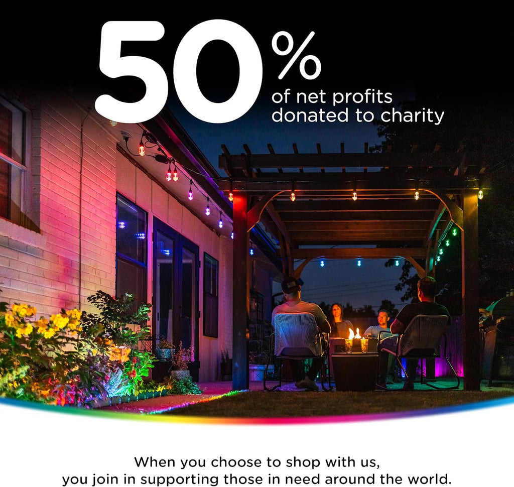 Enbrighten Eternity Permanent Outdoor Lights, 100ft with 72 RGBWIC LED Lights, App‑Controlled, Cuttable, Christmas, Accent & Year‑Round Eave Lighting, Works with Alexa & Google Home, 81103