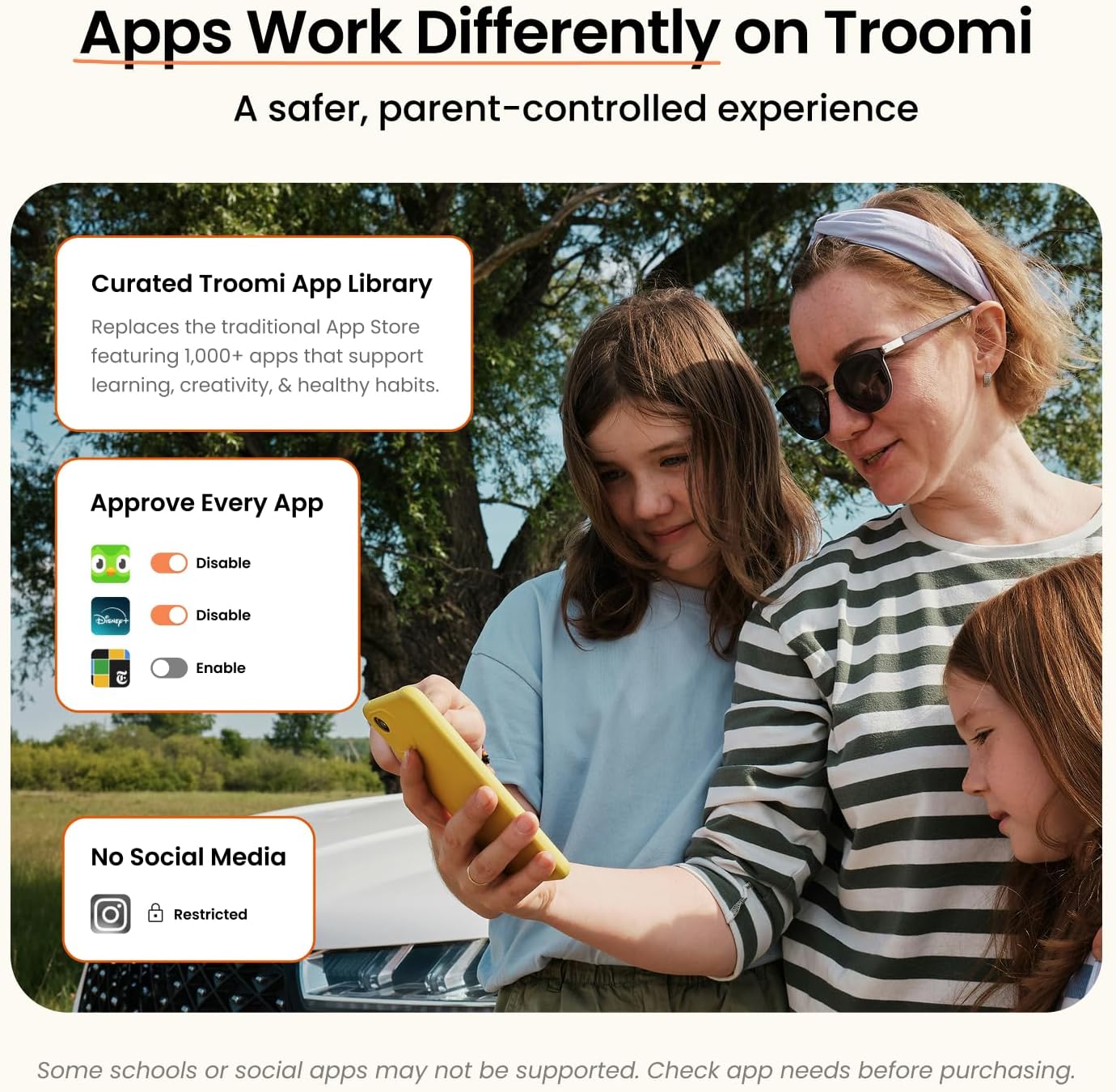 Troomi Safe Phone for Kids (Samsung Galaxy A16) – Parent-Managed Apps, GPS & Text Monitoring – Phone Purchase Only | Requires Service Plan & Activation