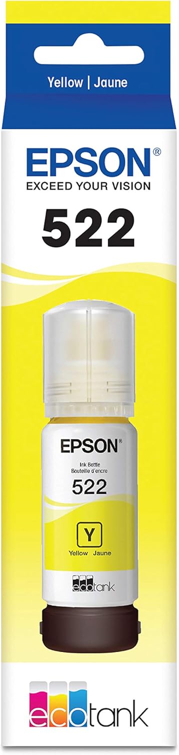 Epson EcoTank ET-15000 Wireless Color All-in-One Supertank Printer with Scanner & 522 EcoTank Ink Ultra-high Capacity Bottle Yellow