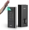 DESLOC Smart Lock K140 Plus with Palm Vein Recognition, Keyless Entry Door Lock with Keypad Deadbolt, App Control, Auto Lock Digital Door Lock for Front Door with Mechanical Key Backup, Black