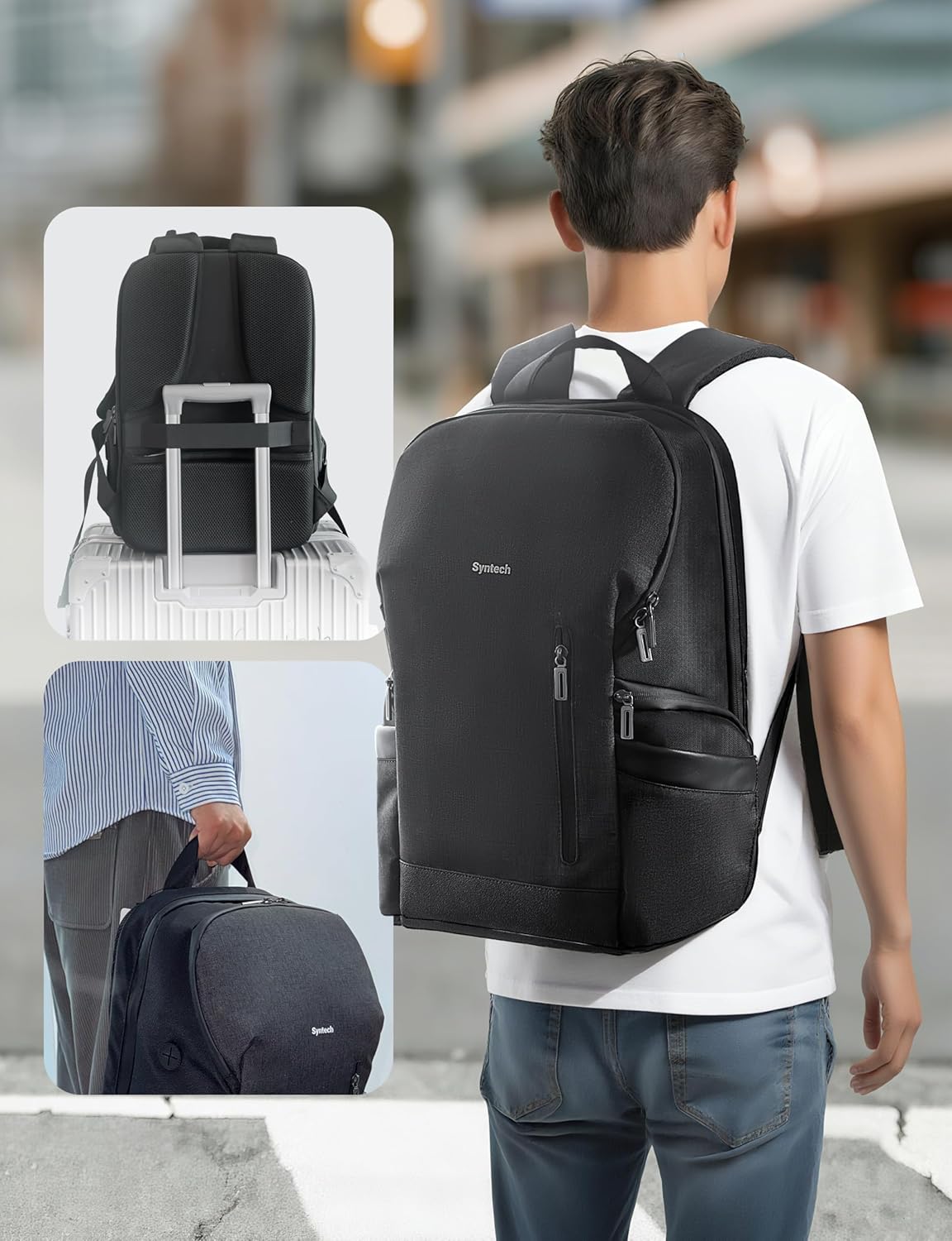 Syntech XR Headset Backpack Compatible with Oculus/Meta Quest 3S/Quest 3/2, Made for Meta, Carrying Case for Gaming Headset with Elite Battery Strap and Accessories, 20L Travel Bag for Daily Use