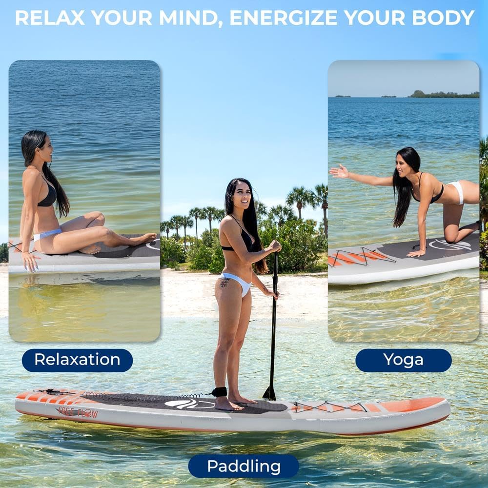 SereneLife Ultra-Light Inflatable Stand Up Paddle Board with Premium SUP Accessories