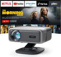 Now with Netflix & 4000 ANSI 4K Projector with WiFi and Bluetooth,TOF Real-Time Auto Focus Smart Projector, Upgrade for AuKing Overhead Projectors Theater Proyector with Omni-Adjustable Stand(grey)
