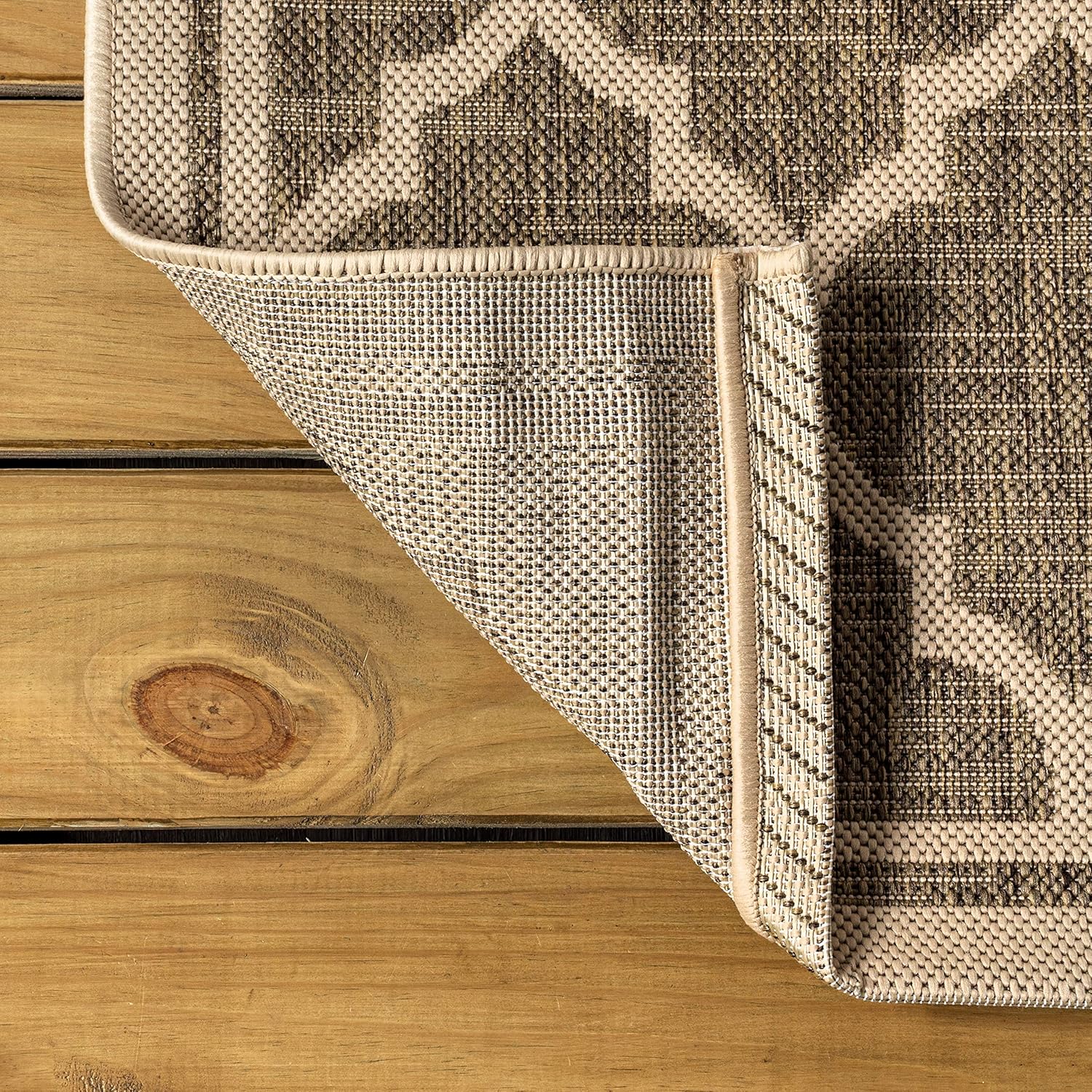 JONATHAN Y Moroccan Trellis Indoor Outdoor Area Rug 8X10 Brown/Beige, Trebol Textured Weave for Backyard, Patio, Porch, Easy-Cleaning, High Traffic, Pet-Friendly, Non-Shedding (SMB109A-8)