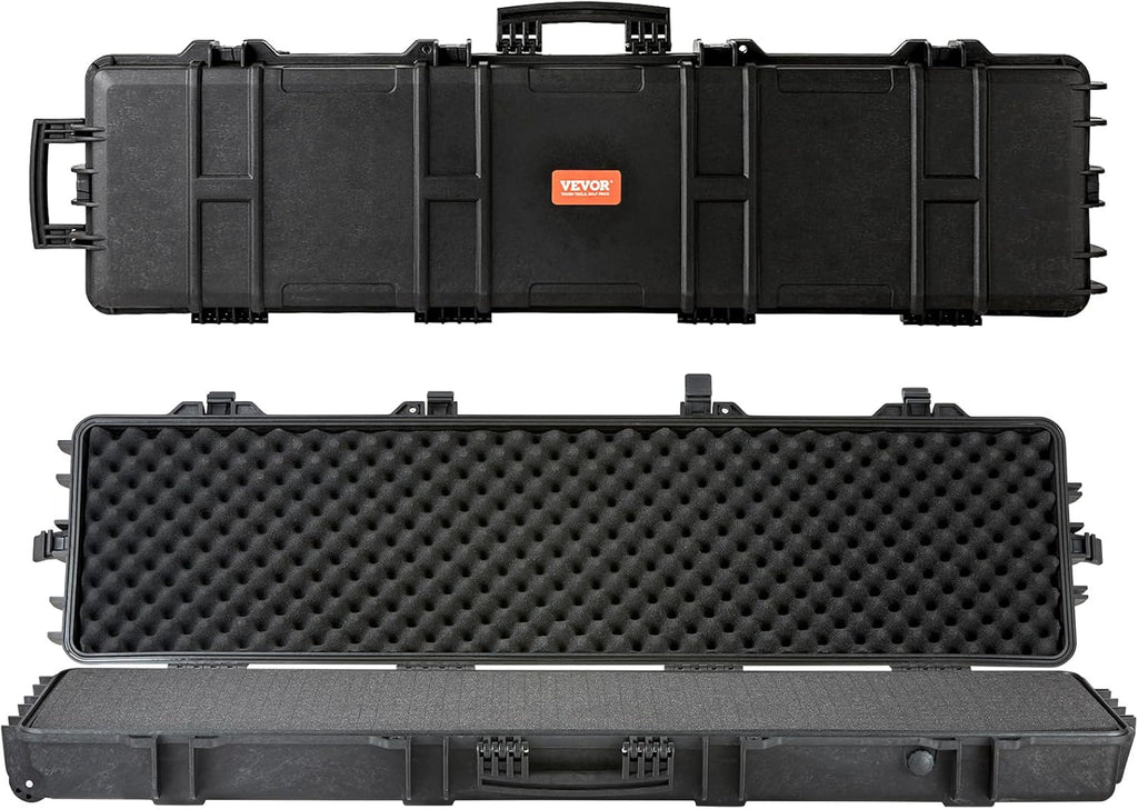 VEVOR Rifle Case, Rifle Hard Case with 4 Layers Fully-protective Foams, Lockable Hard Gun Case with Wheels, IP67 Waterproof & Crushproof, for Rifles or Shotguns