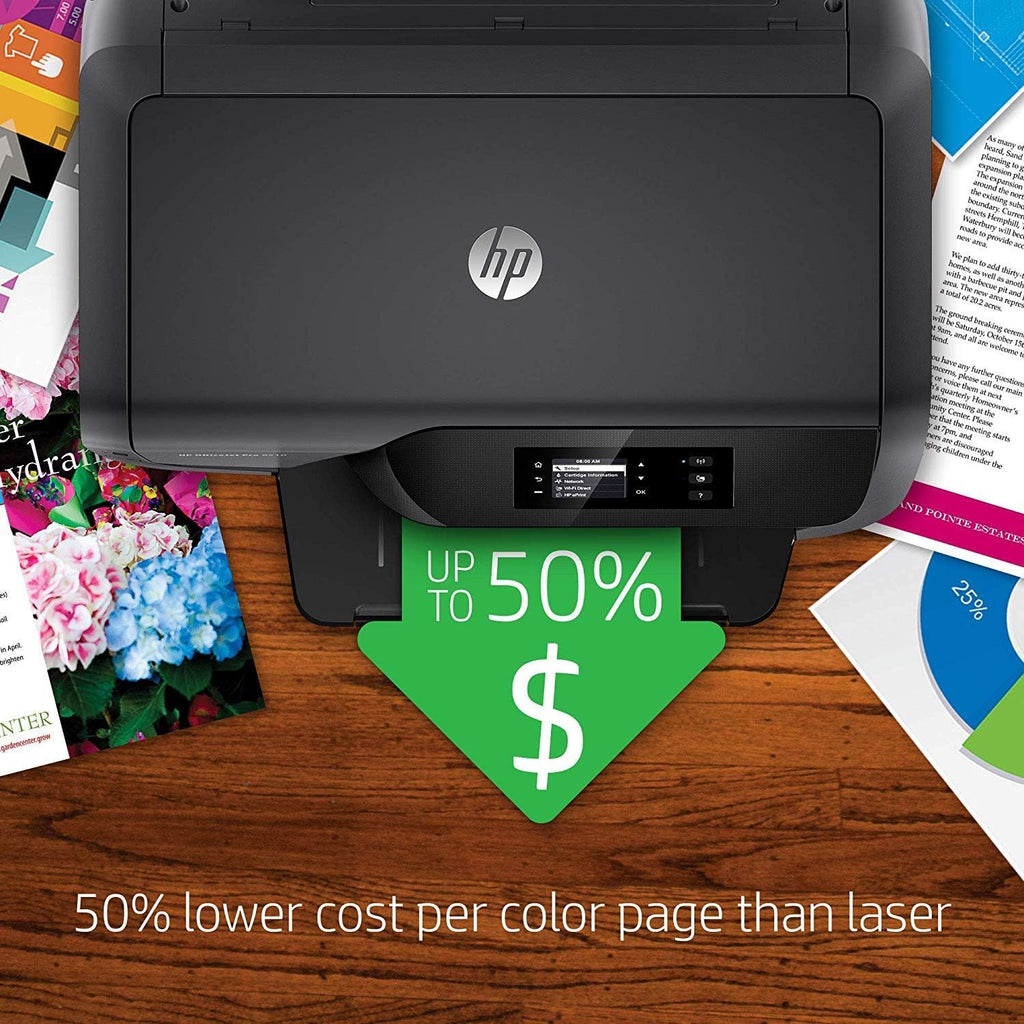 HP OfficeJet Pro 8210 Wireless Color Printer, HP Instant Ink & Amazon Dash Replenishment ready (D9L64A) (Renewed)