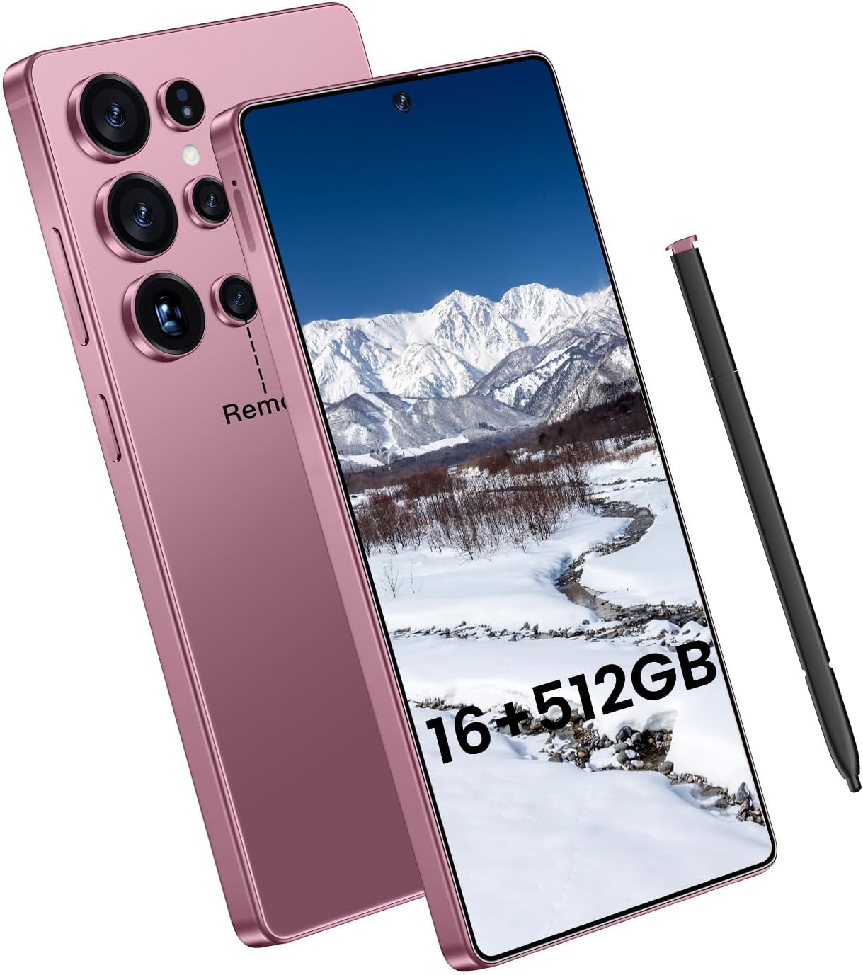 VSQAOF I25 Ultra Smartphone: 16GB RAM, 512GB Storage, 7000mAh Battery, 6.99" Display, Android 14, Built-in Stylus - Ultimate Performance & Power (Rose)