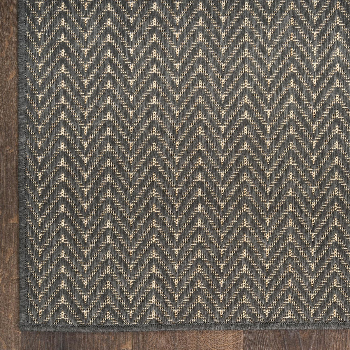 Nourison Home Horizon Indoor/Outdoor Charcoal 8' x 10' Area Rug - Easy Clean, Non Shedding, Bed Room, Living Room, Dining Room, Kitchen (8' x 10')