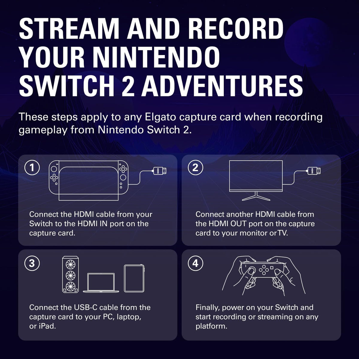 Elgato 4K S – External Capture Card for PS5, Xbox Series X/S, Switch 2, PC, Mac, iPad | 4K60, 1440p120, or 1080p240 Passthrough and Capture, HDR10, VRR, USB-C, Near-Zero Latency