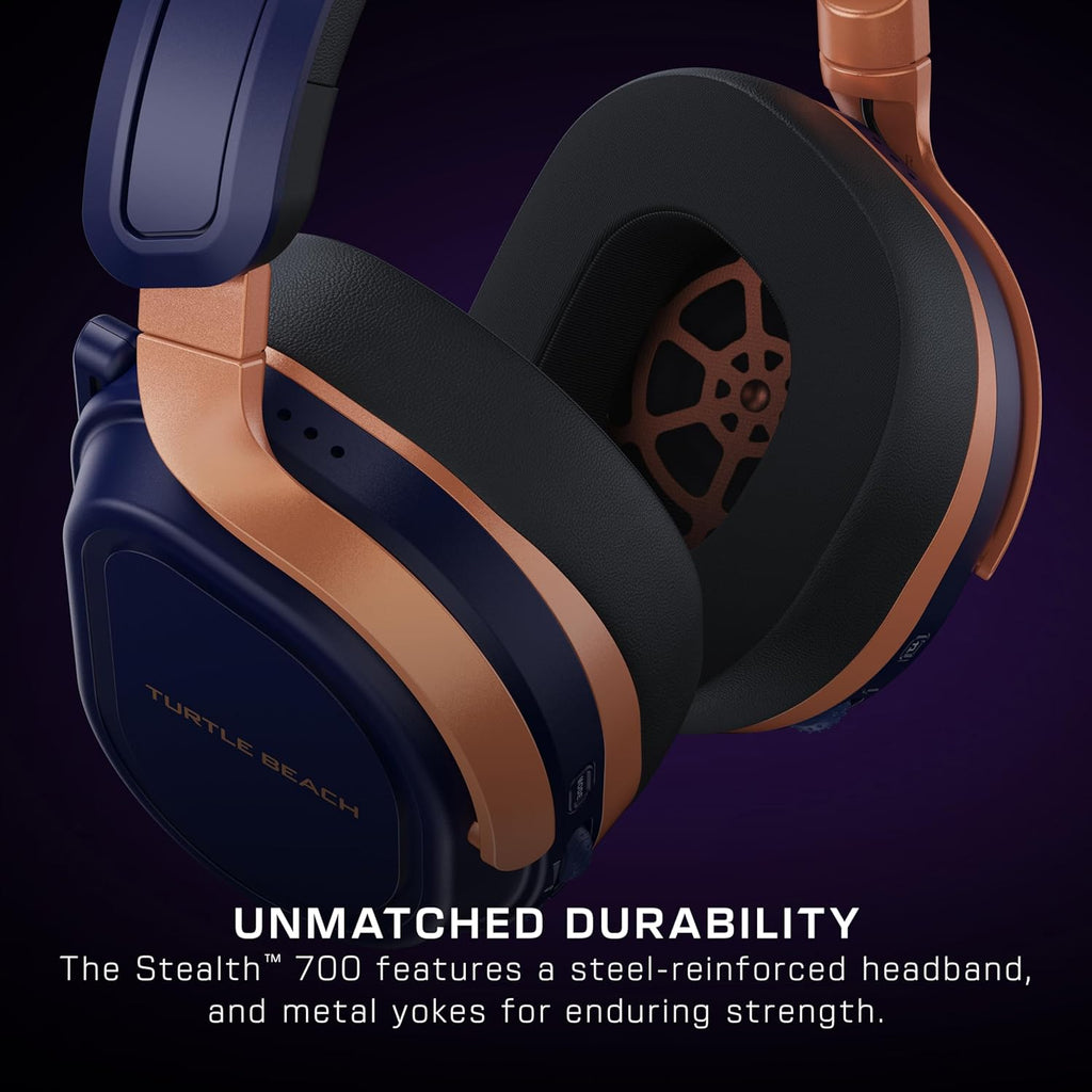 Turtle Beach Stealth 700 Gen 3 Wireless Multiplatform Amplified Gaming Headset for Xbox Series X|S, Xbox One, PC, PS5, Mobile – 60mm Drivers, AI Noise-Cancelling Mic, Bluetooth, 80-Hr Battery – Cobalt