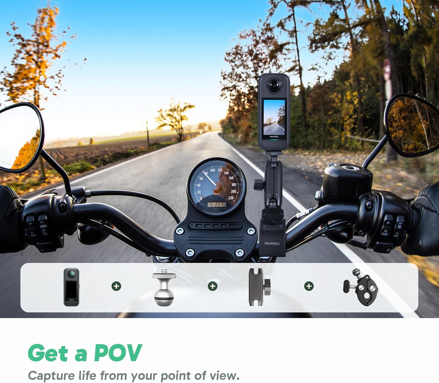 AKASO 360 Weatherproof 360 Action Camera - 5.7K 360 Video with 1/2" 48MP Sensors, 72MP 360 Photo, 360-SuperSmooth, Invisible Selfie Stick, 360° Horizon Lock, AI Tracking with 256GB MicroSD Card