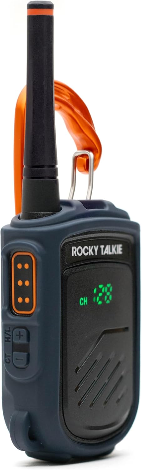 Rocky Talkie Mountain Radio - Long Range Walkie Talkie, FRS Handheld Radio, 4 Day Battery Life, Max Durability, 2 Pack