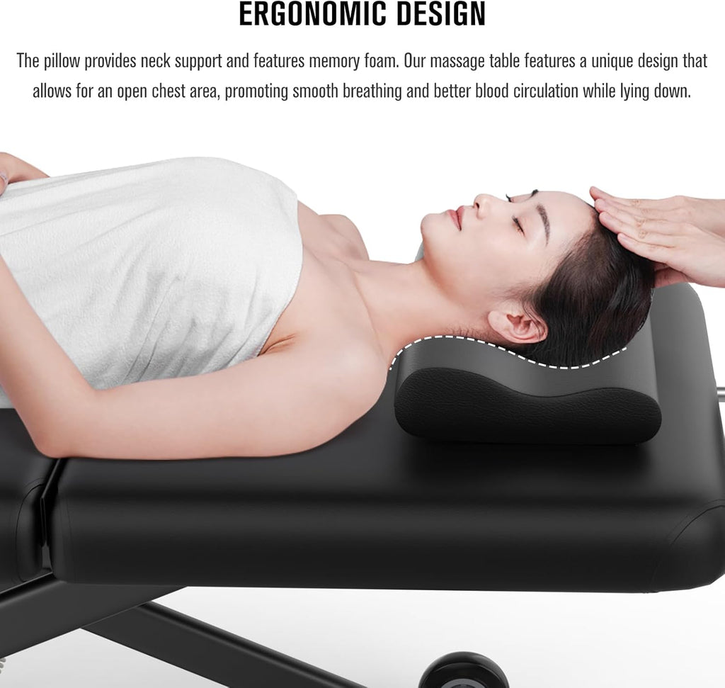 Dolonm Electric Massage Table, Heavy Duty Electric Lift and Electric Backrest 2 Motor Adjustable for Treatment/Medical Spa/Facial Bed/Beauty Bed/Massage Bed and More - 31.2 Wide x 75 Long, Black