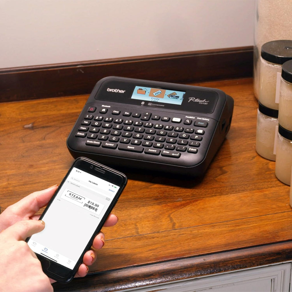 Brother P-Touch PT- D610BTVP Business Professional Connected Label Maker | Connect and Create via Bluetooth® on TZe Label Tapes up to ~1 inch