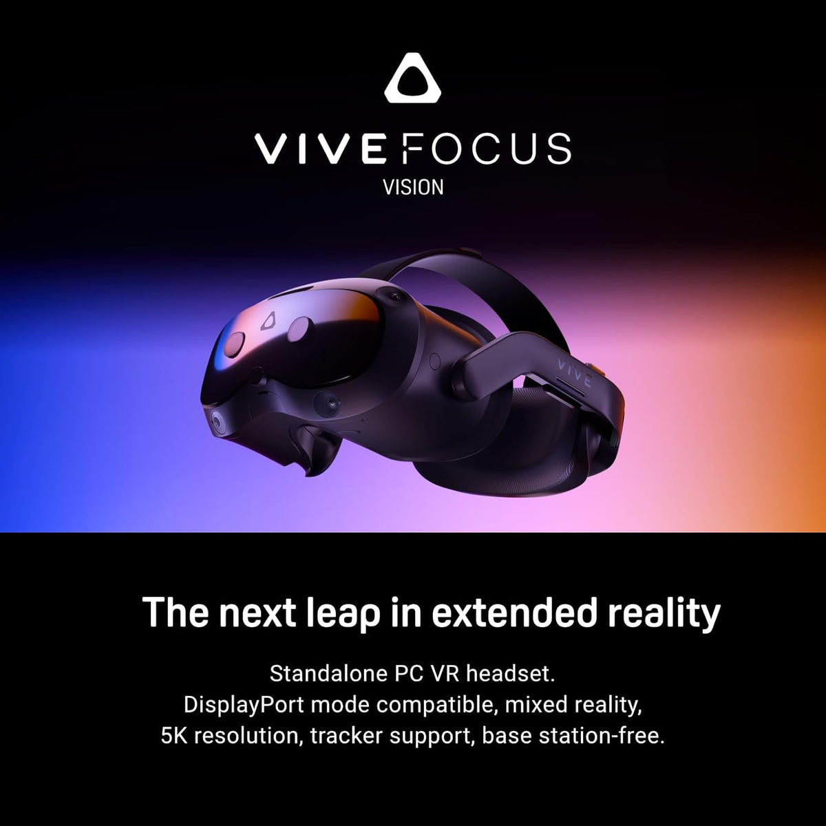 HTC Vive Focus Vision — Mixed Reality and PC VR Headset + Controllers — Consumer Edition
