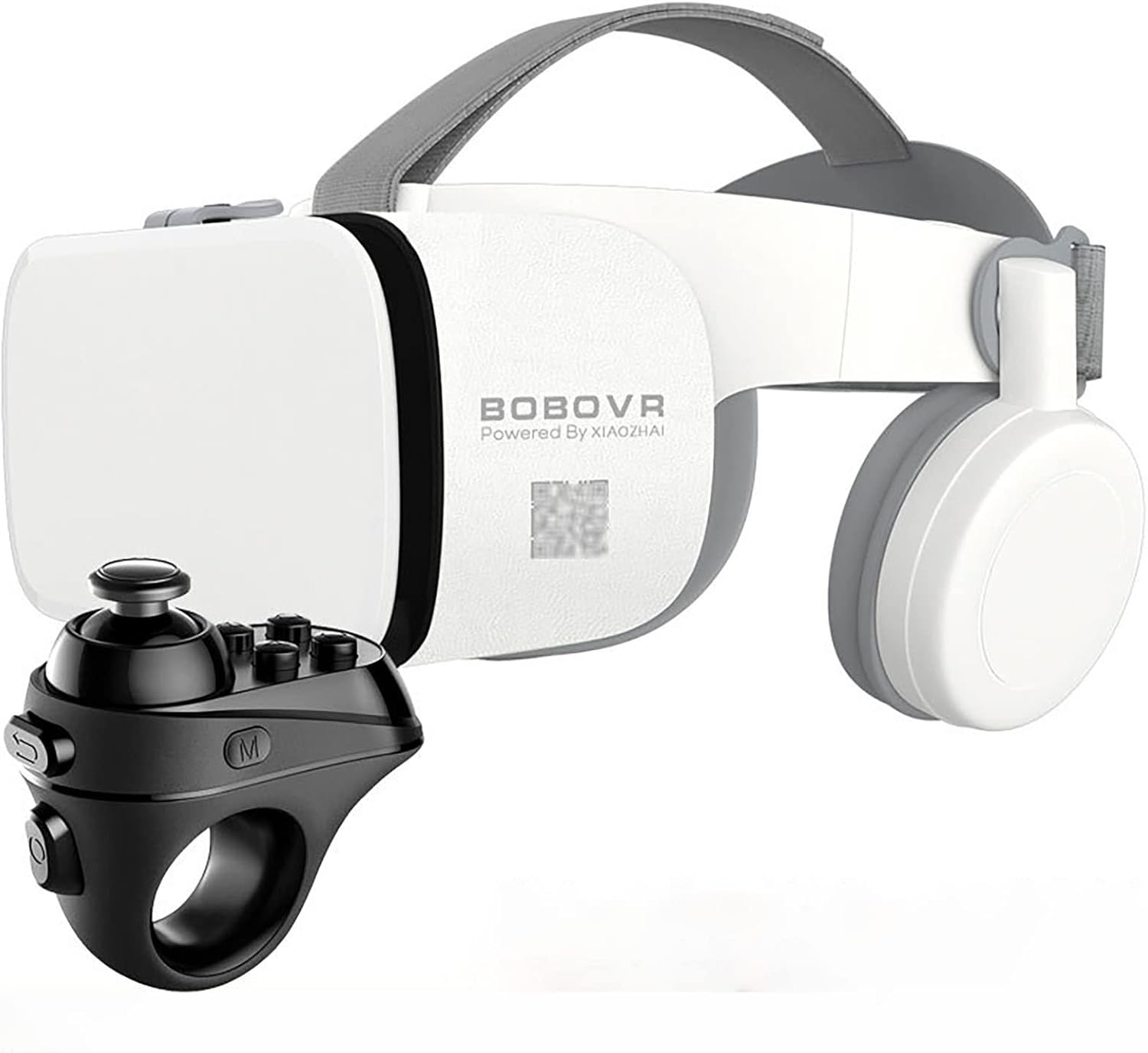 Full Screen Virtual Reality Goggle 3D VR Glasses with Remote Controller, Original Stereo 3D VR Glasses for iPhone 14 13 12 11 Pro Mini X R S Max Samsung Galaxy VR Set for iOS Android Phone (Color : W