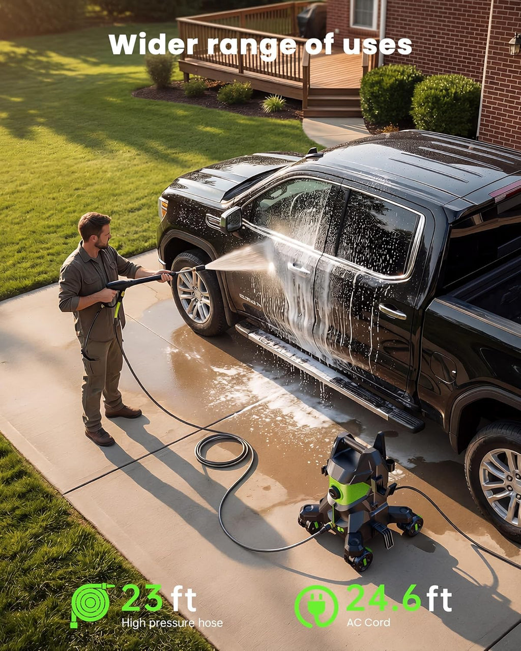 Pressure Washer, Power Washers 5000PSI, 3.0GPM with 4 Quick Connect Nozzles, High Pressure Cleaner with Foam Cannon for Car,Driveway, Patio, Fence